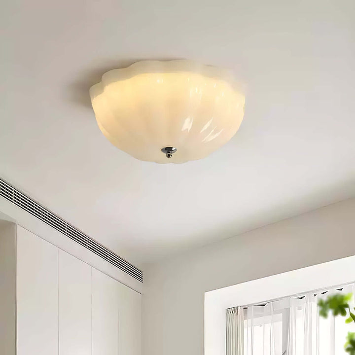 Opal Glass Shell Ceiling Lamp 38cm