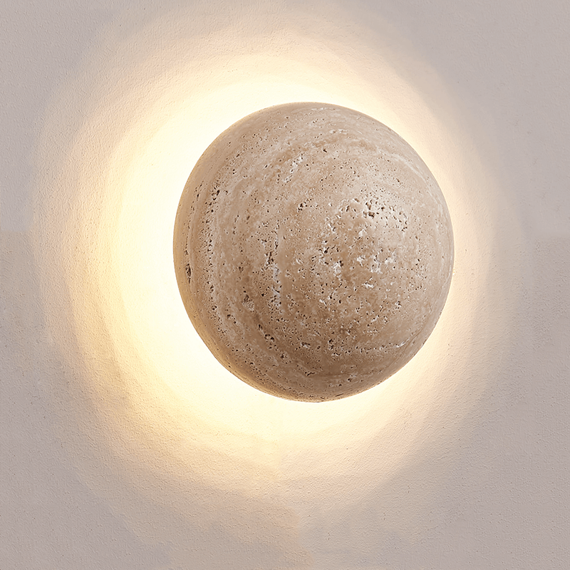 Nordic Cream Travertine Wall Lamp