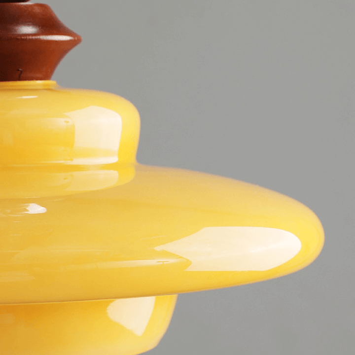 Medieval Style Beige Glass Pendant Light