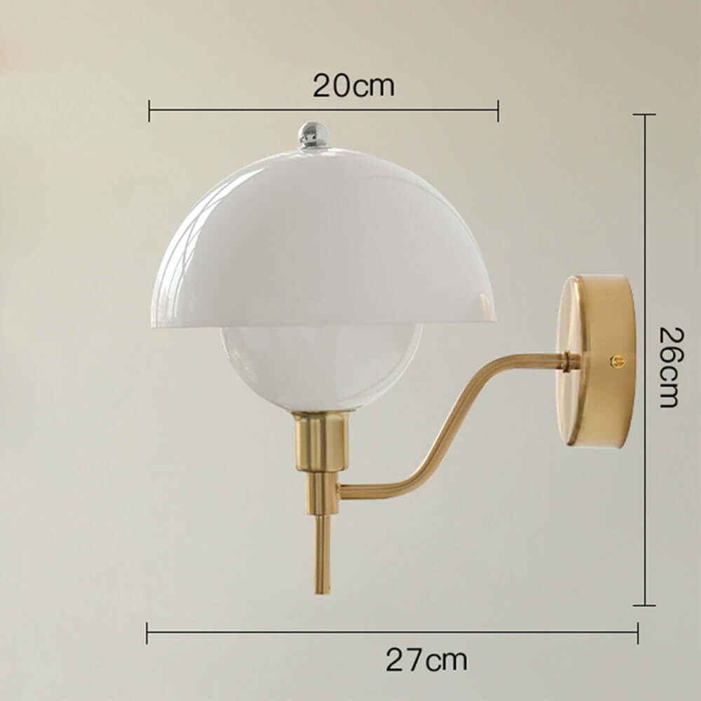 Elegant Mushroom Glass Wall Light