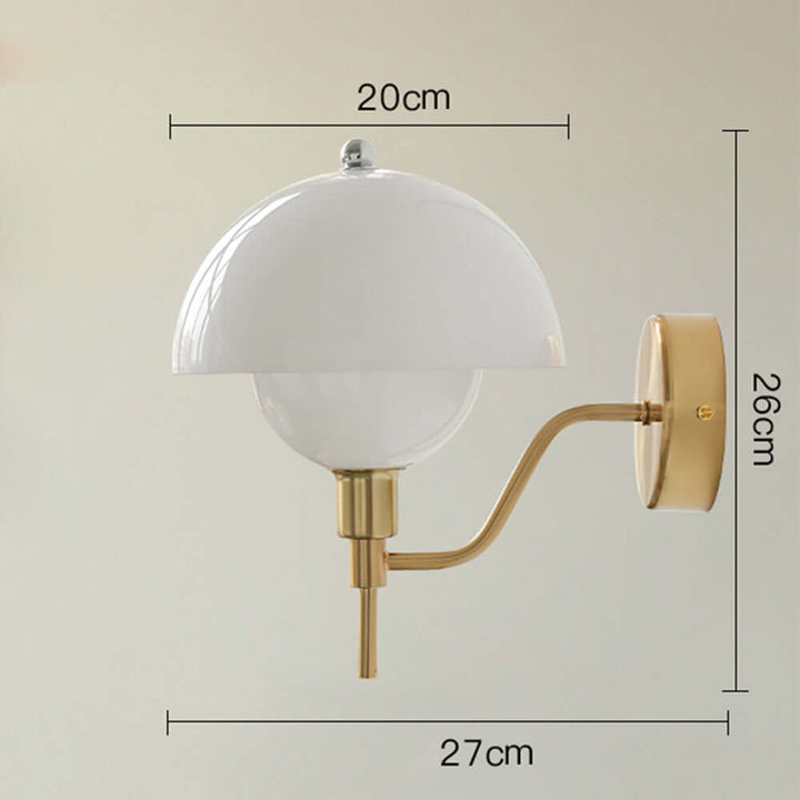 Elegant Mushroom Glass Wall Light
