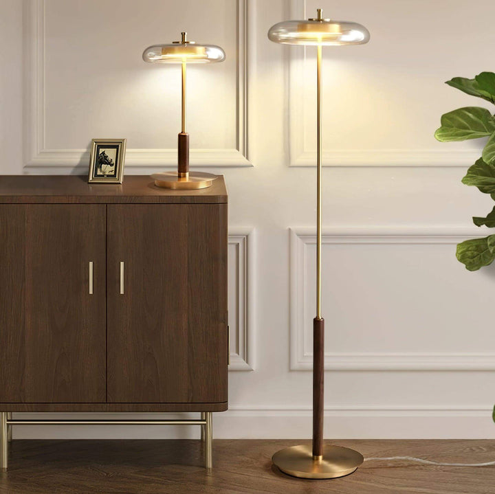 Modern Glass & Metal LED Table Lamp