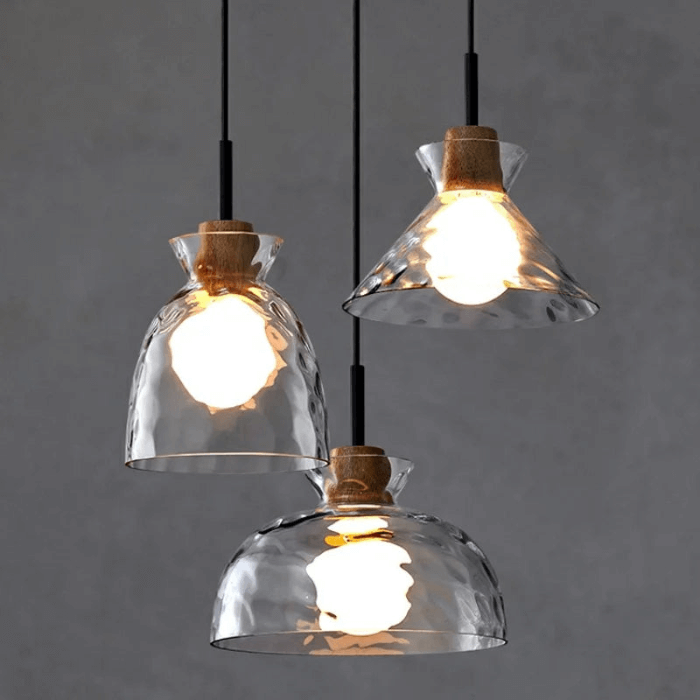 Modern Glass Pendant Light Fixture Hanging Lamp