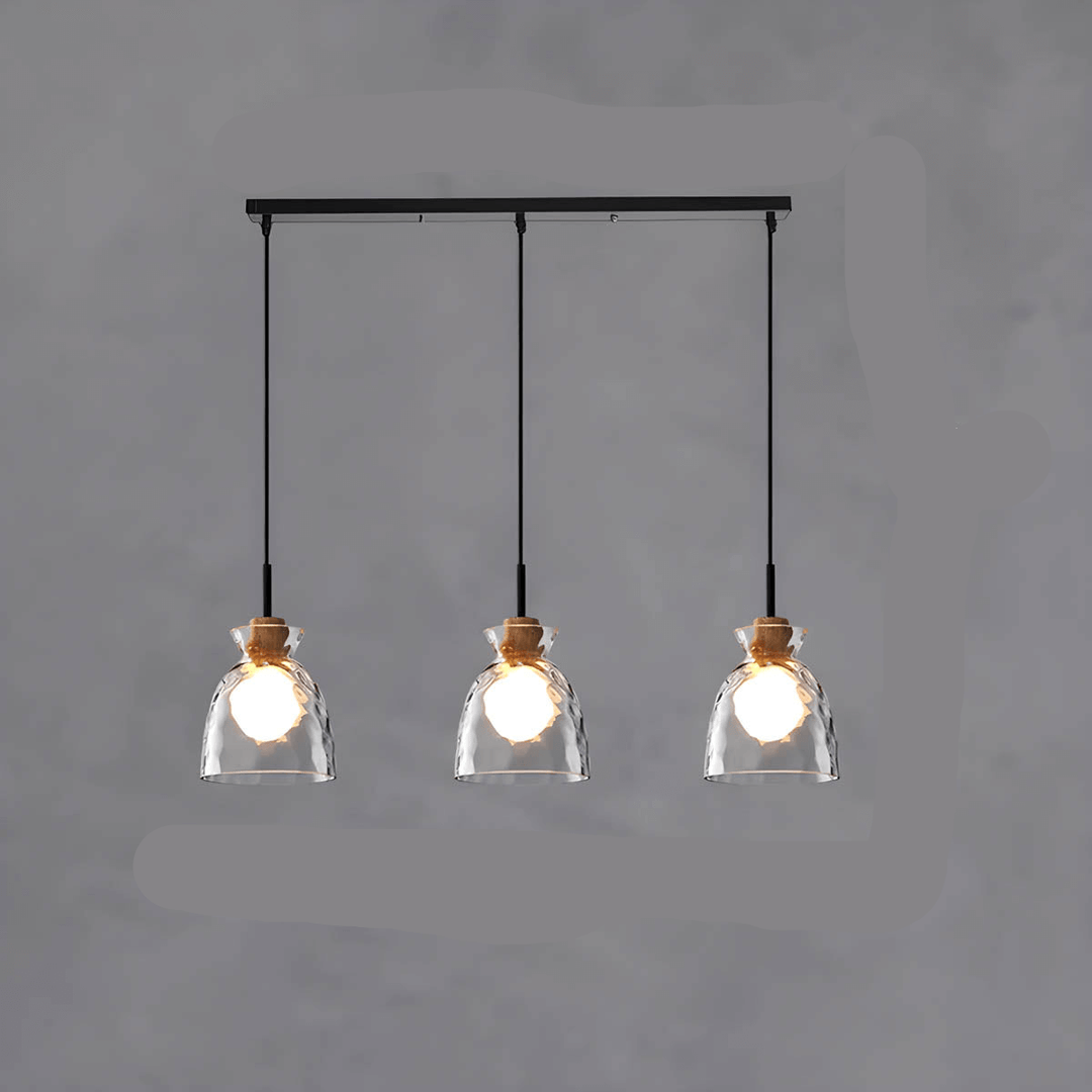 Modern Glass Chandelier for Dining Room, Entryway or Kitchen Lighting