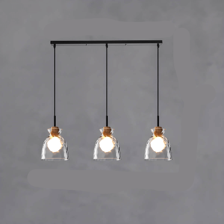 Modern Glass Chandelier for Dining Room, Entryway or Kitchen Lighting
