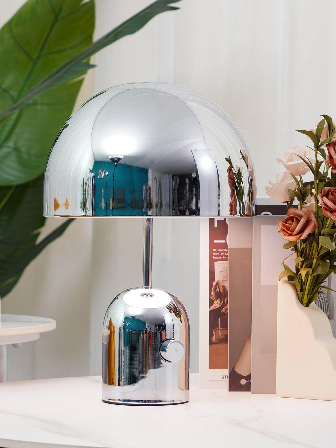 Modern Acrylic & Metal Bell Table Lamp