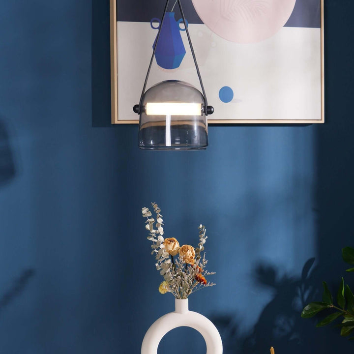 Modern Pendant Lamp with Metal Accents