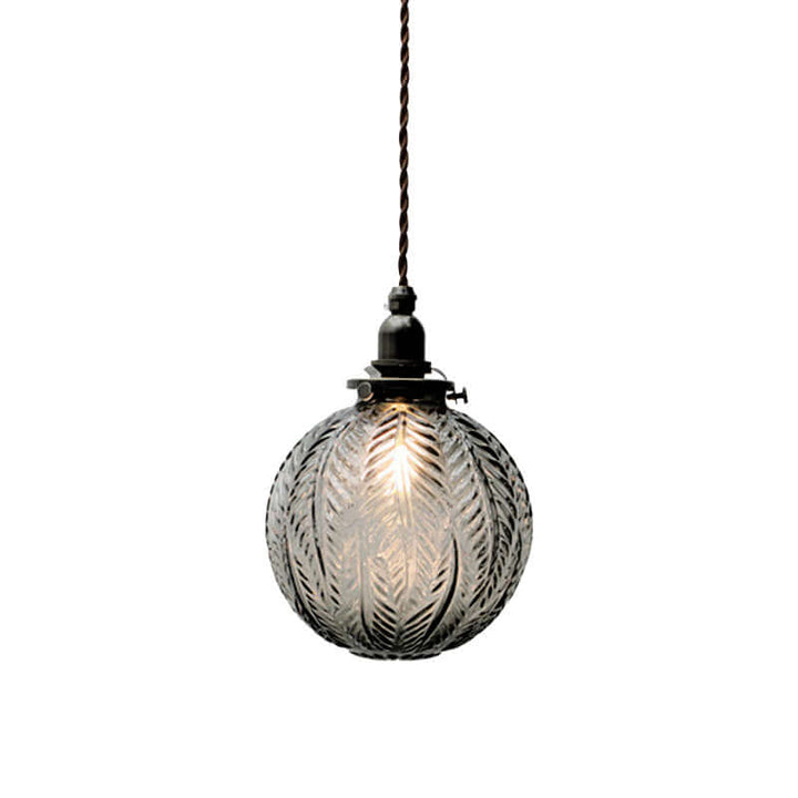Vintage Glass Globe Pendant Light 15cm