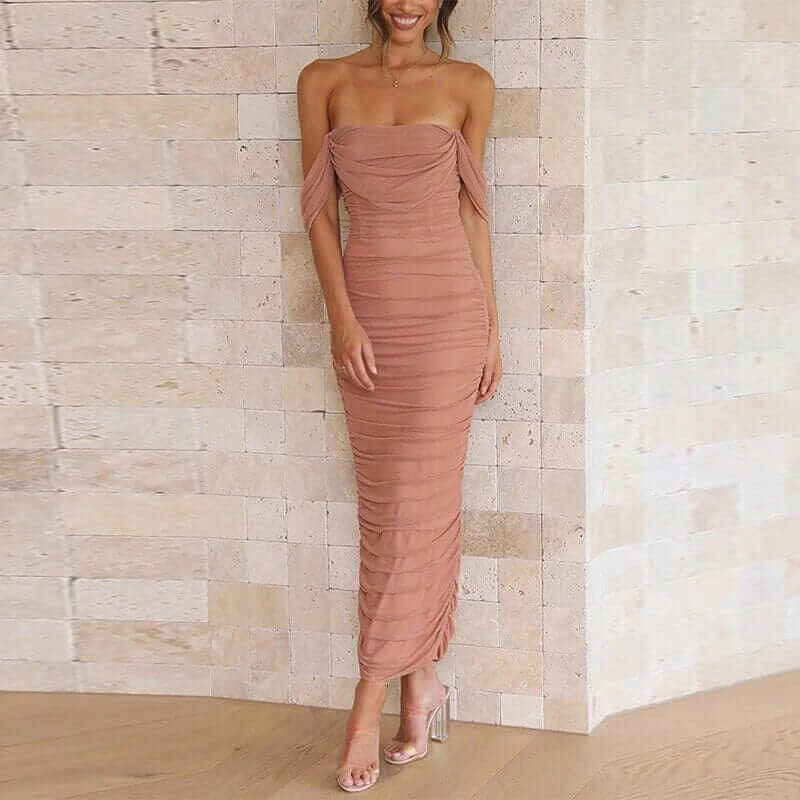 Elegant Pleated Maxi Dress for Special Occasions