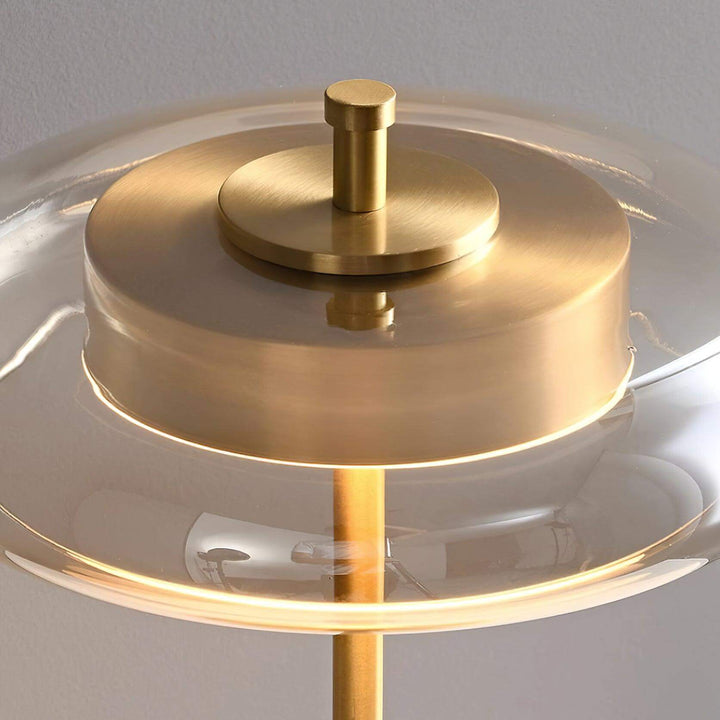 Modern Glass & Metal LED Table Lamp