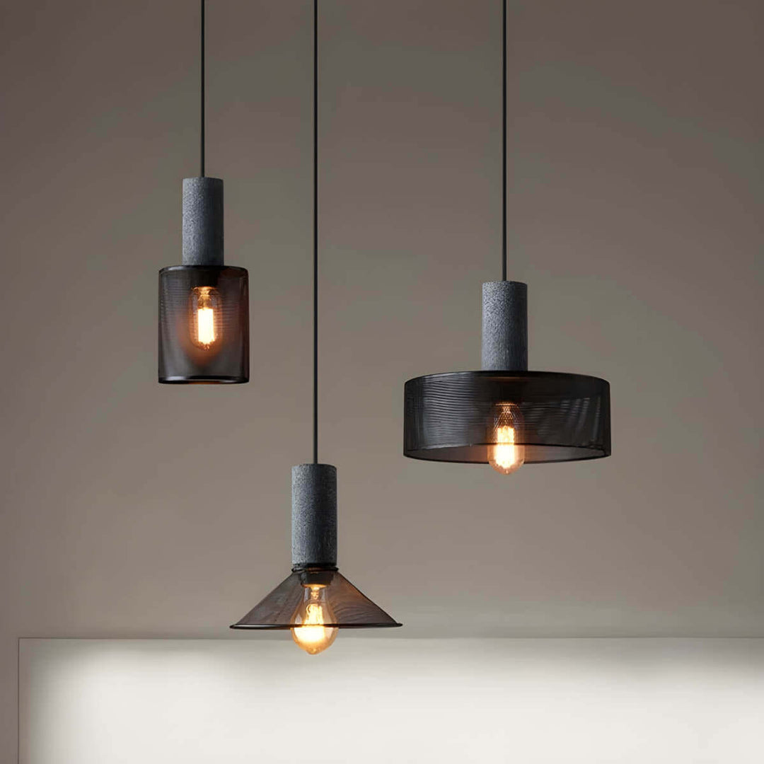 Industrial Pendant Light Concrete & Iron Ceiling Lamp