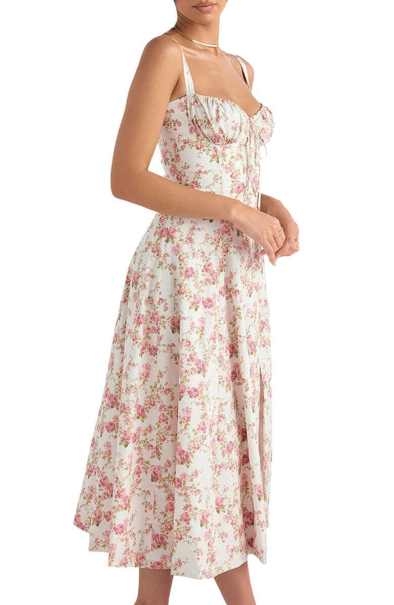 Printed Bustier Dress - Summer Dress