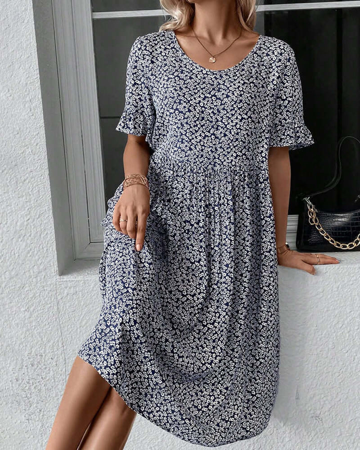 Women's Floral Pattern Dress - Effortless & Chic