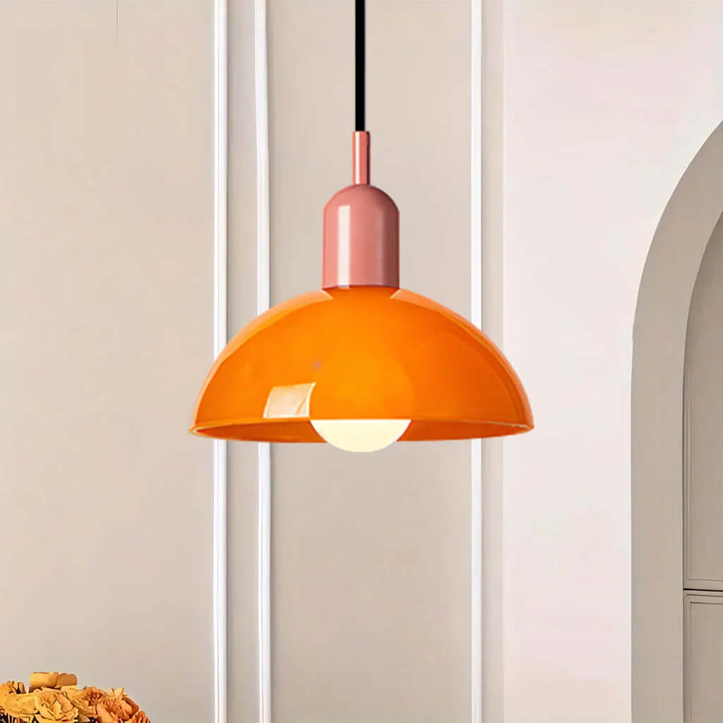 Colorful Glass Bowl Pendant Light