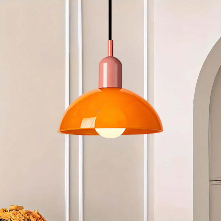 Colorful Glass Bowl Pendant Light