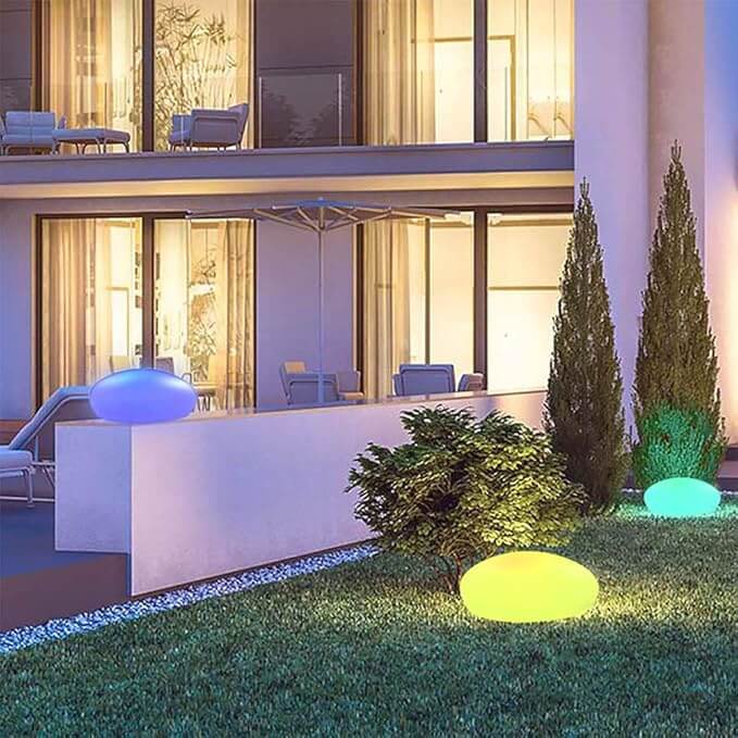 LED Cobblestone Garden Light - Outdoor & Indoor Lamp