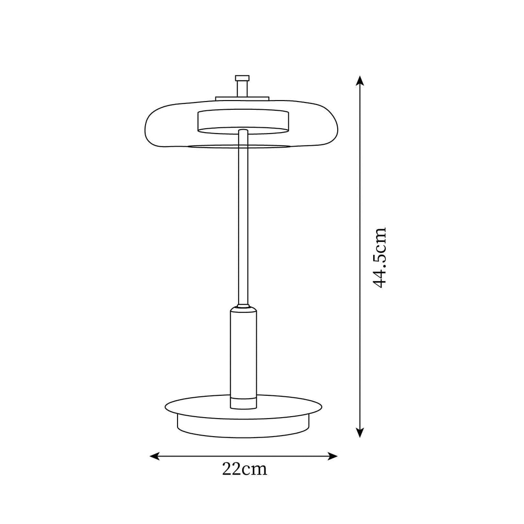 Modern Glass & Metal LED Table Lamp