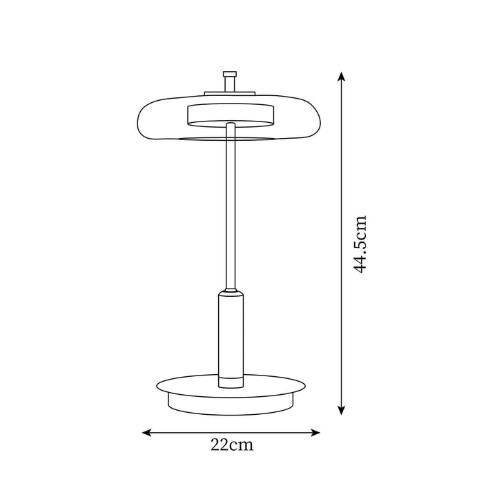 Modern Glass & Metal LED Table Lamp