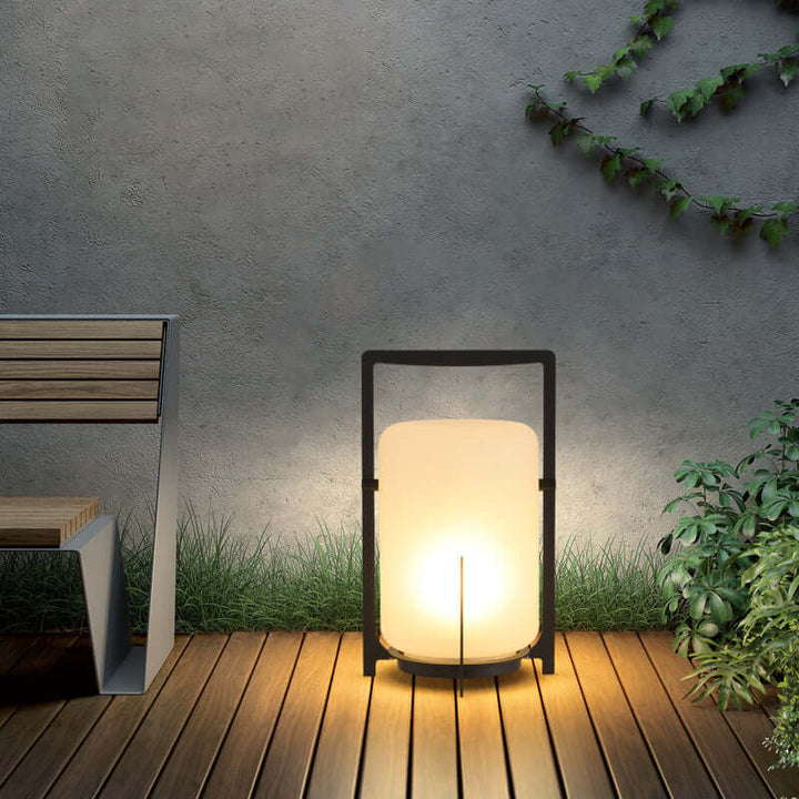 Solar Garden Lamp with Stainless Steel and Glass
