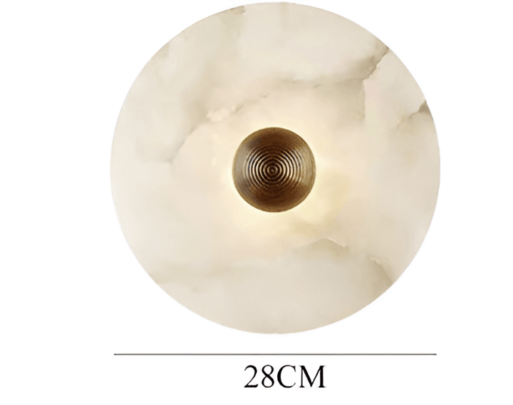 Oval Alabaster Table Lamp with Brass Base