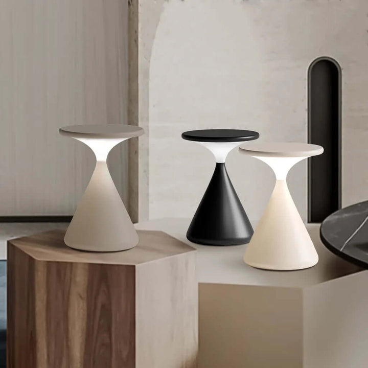 Cordless Hourglass Table Lamp