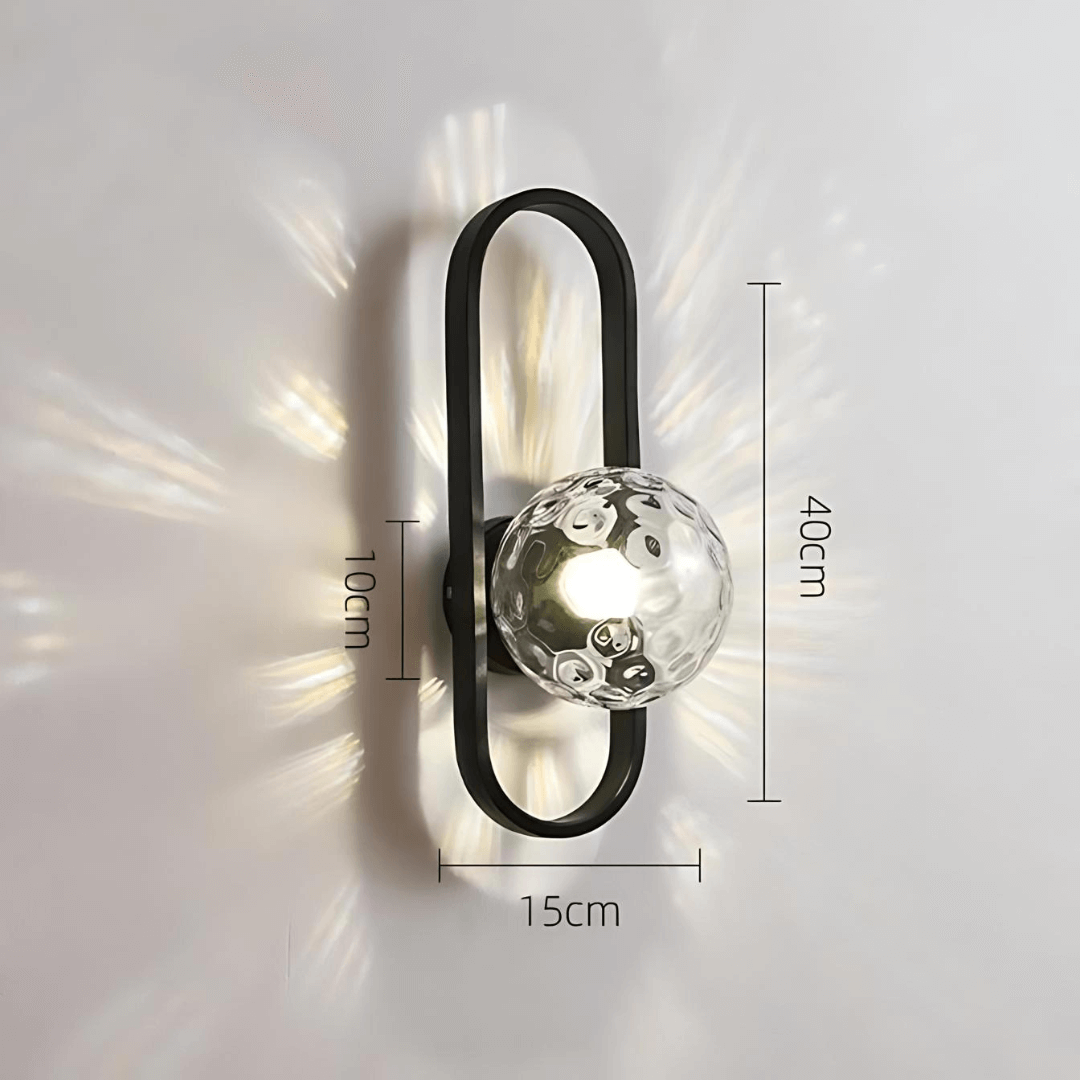 Modern Glass LED Wall Sconce Light Fixture