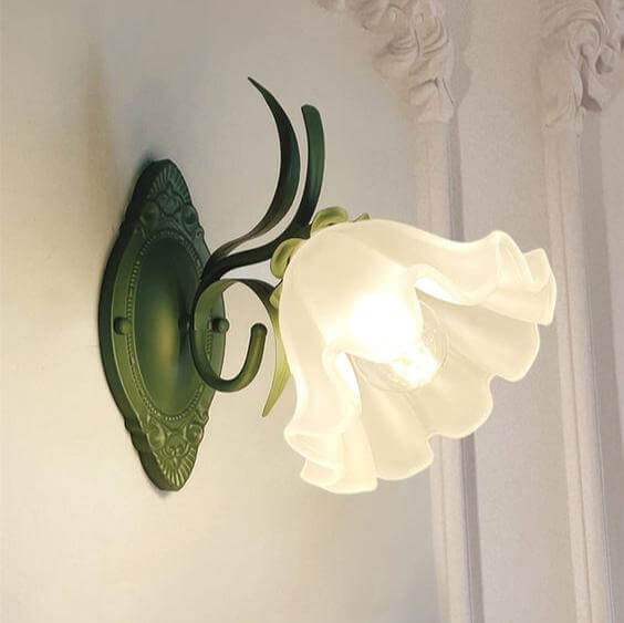 Floral Wall Lamp, Iron & Acrylic, 22cm