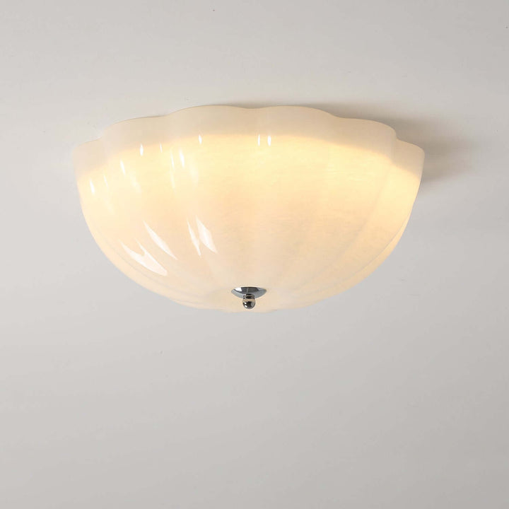 Opal Glass Shell Ceiling Lamp 38cm