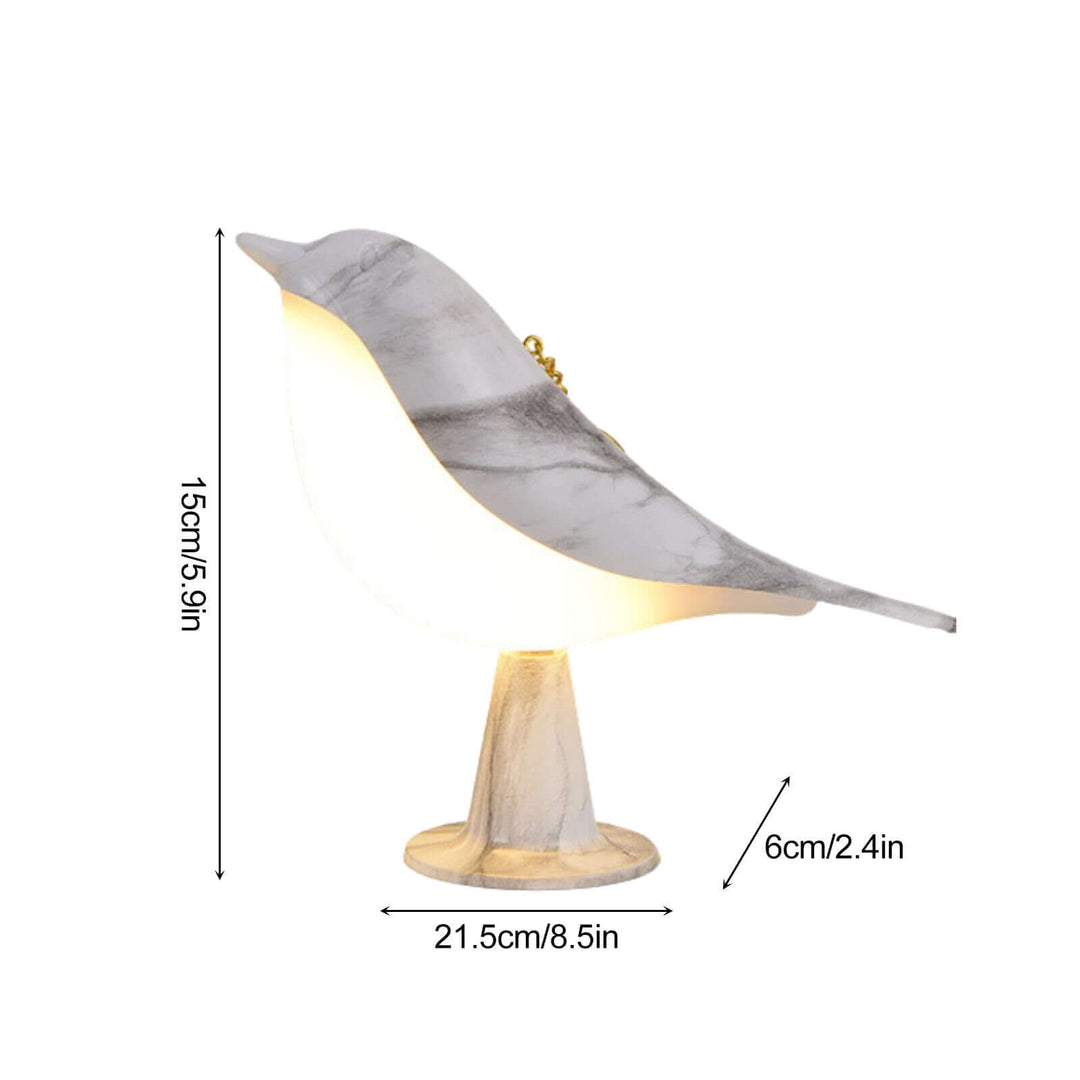 Decorative Bird Lamp with LED Light for Home Decor