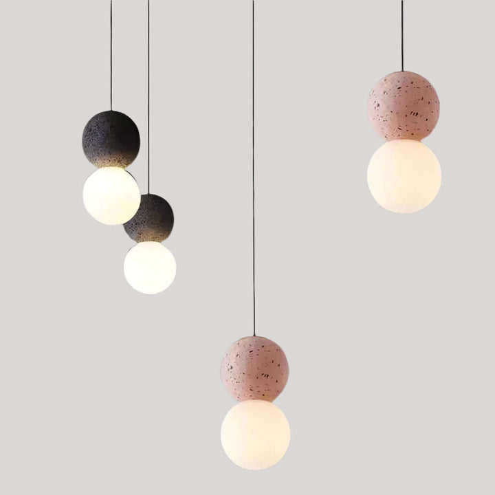 Modern Pendant Lamp with Volcanic Rock Diffuser