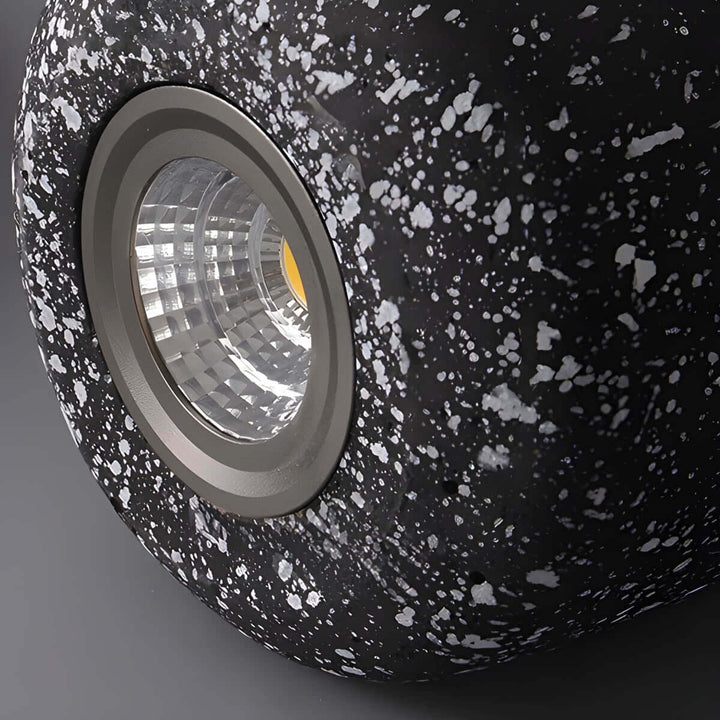 Modern Industrial Pendant Light Fixture, Cement, Glass, Dia 16cm