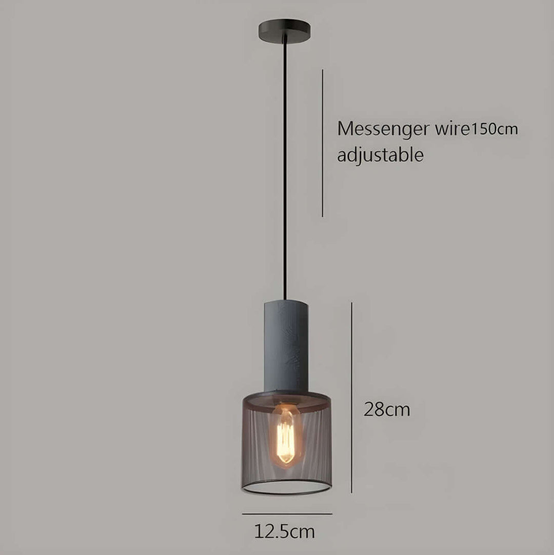 Industrial Pendant Light Concrete & Iron Ceiling Lamp