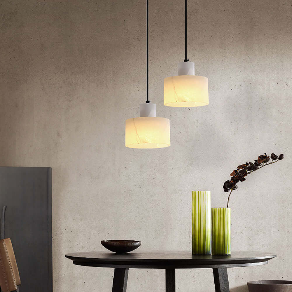 Modern White Marble Pendant Light