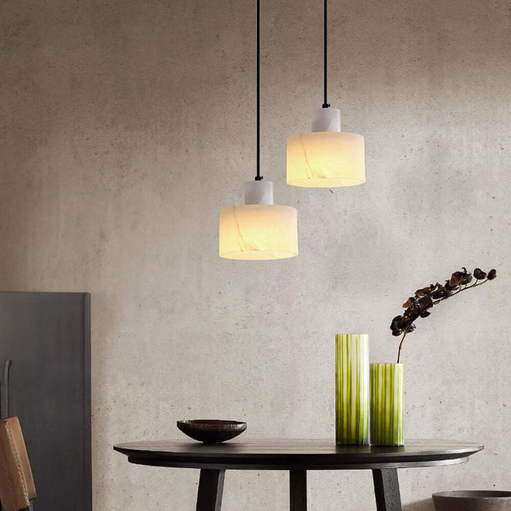 Modern White Marble Pendant Light