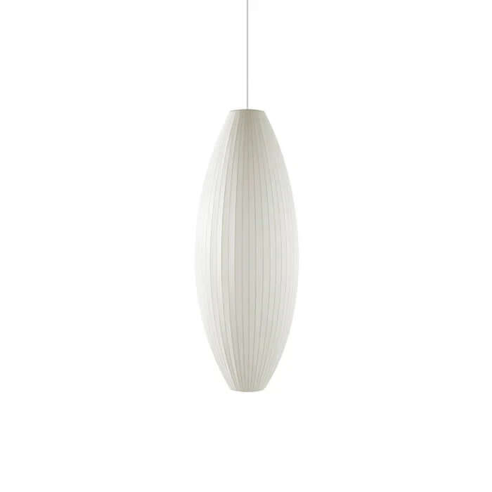 Modern Silk & Steel Pendant Light