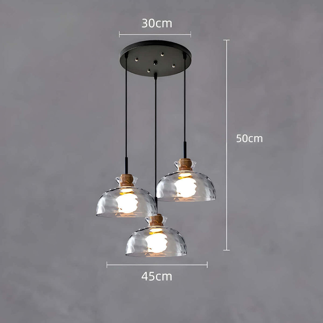 Modern Glass Chandelier for Dining Room, Entryway or Kitchen Lighting