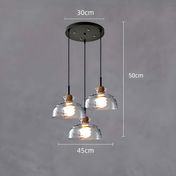 Modern Glass Chandelier for Dining Room, Entryway or Kitchen Lighting