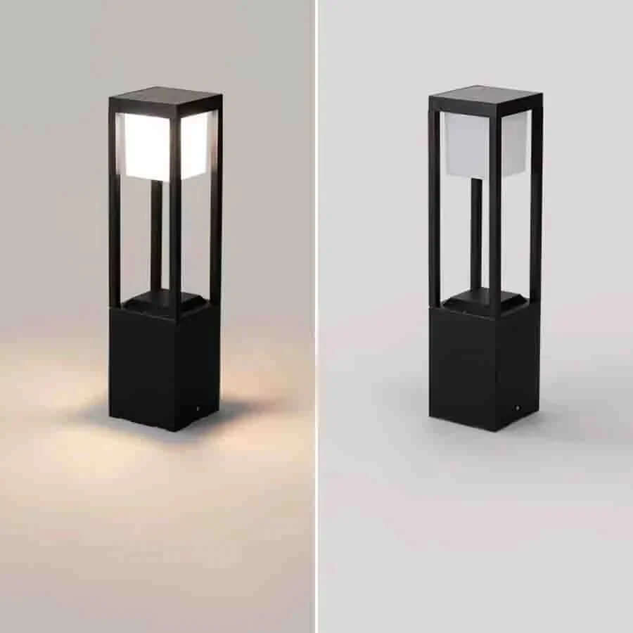 60cm Solar Cube Garden Light Outdoor Warm White LED