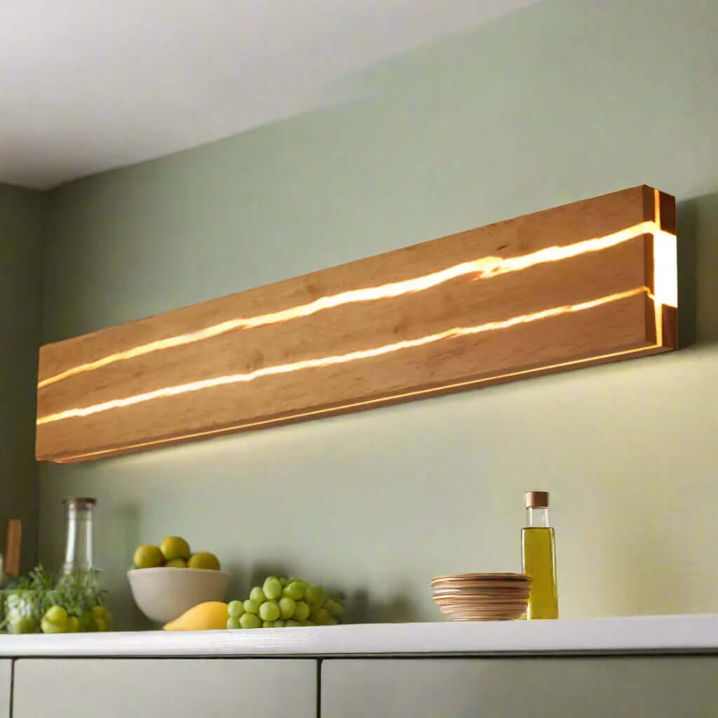 Modern Wood Crack LED Wall Sconce Light