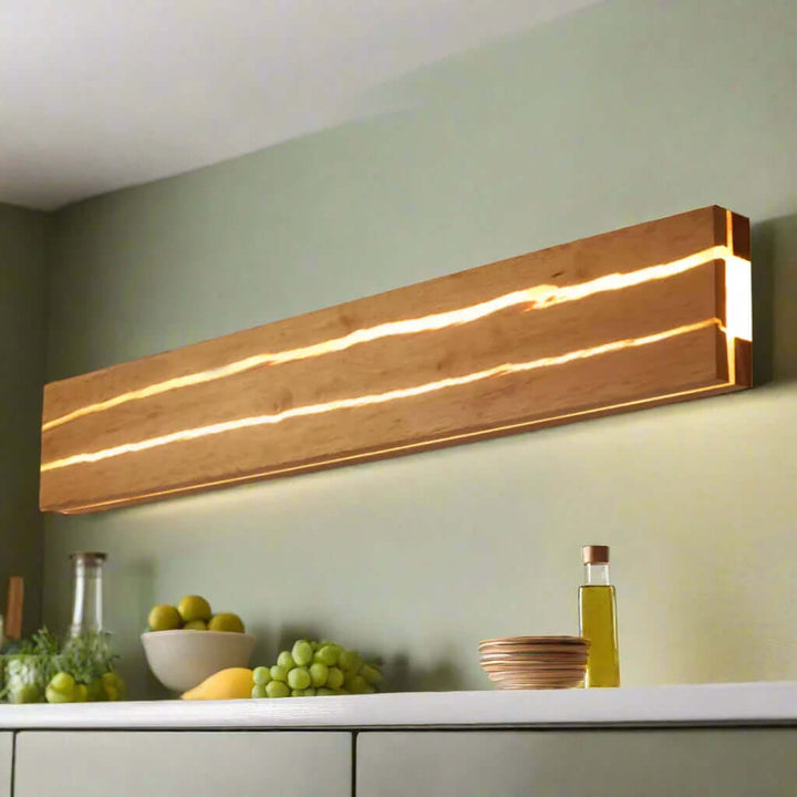 Modern Wood Crack LED Wall Sconce Light