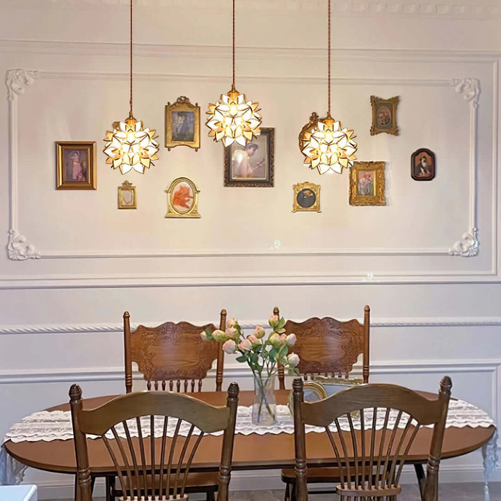 Capiz Shell Pendant Light, 20cm, Elegant Hanging Lamp