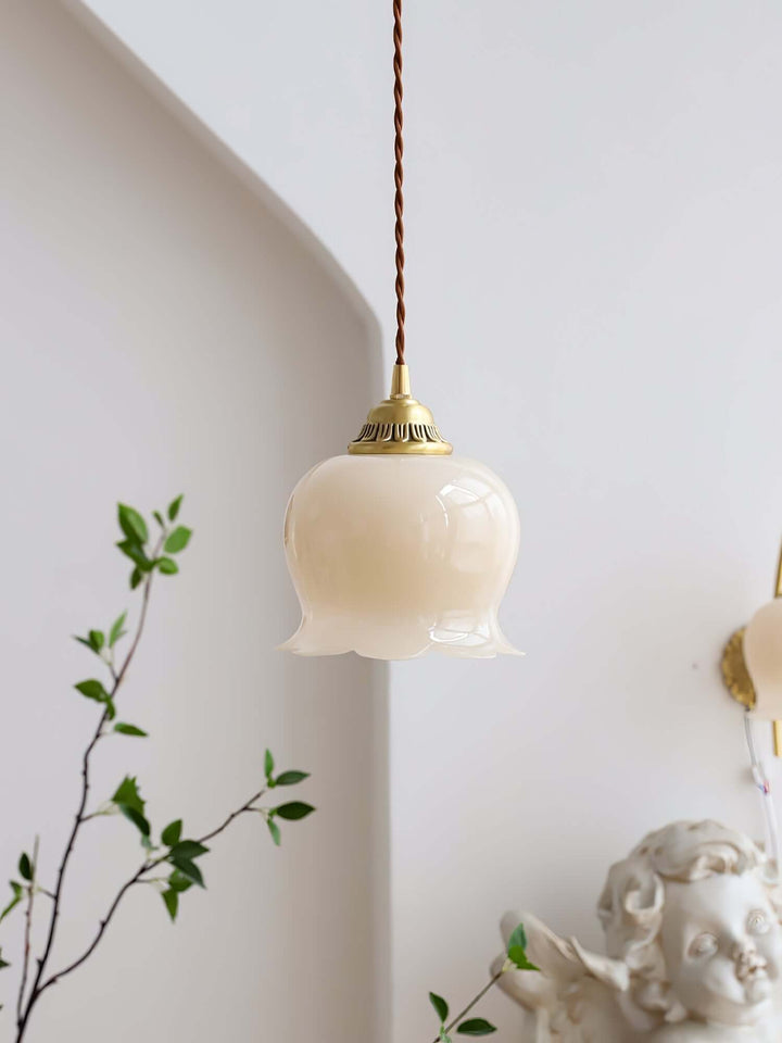 Floral Pendant Lamp, Elegant Hanging Ceiling Light Fixture
