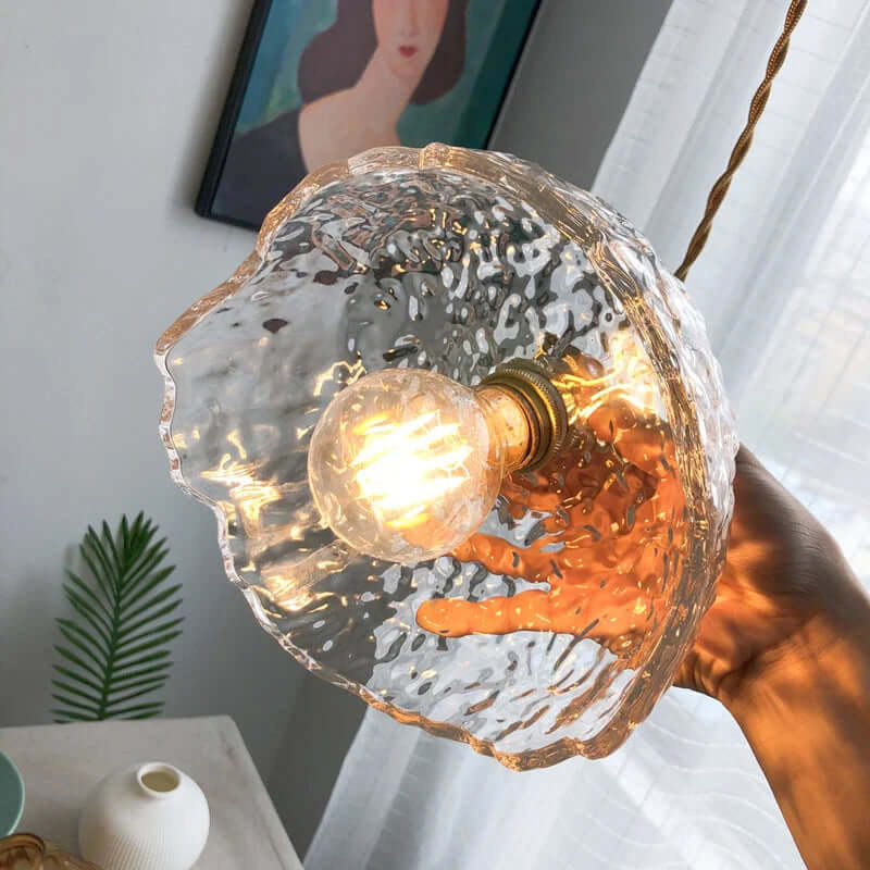 Modern Brass & Glass Pendant Light
