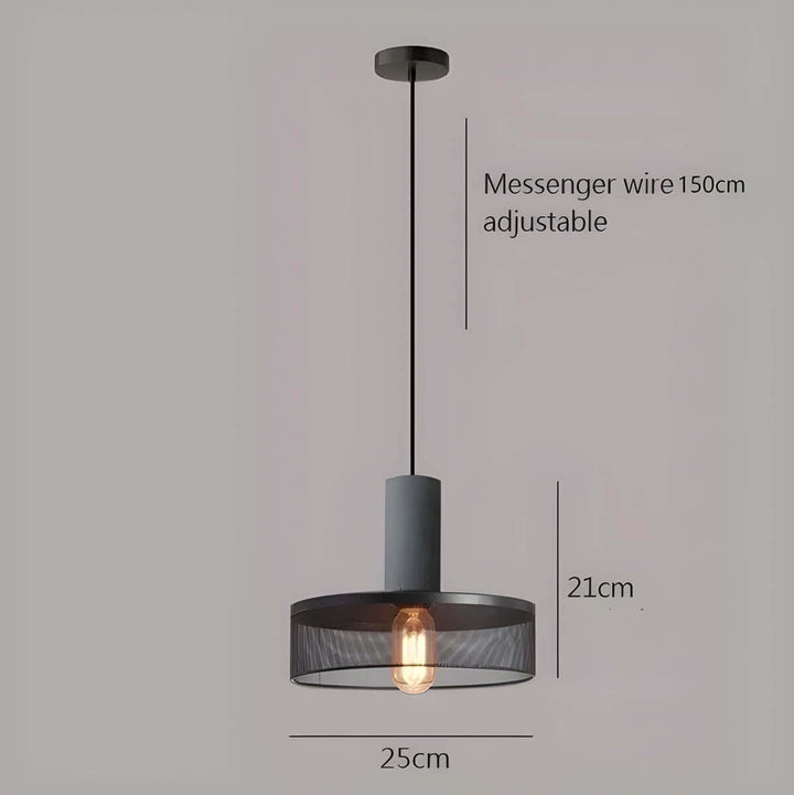 Industrial Pendant Light Concrete & Iron Ceiling Lamp