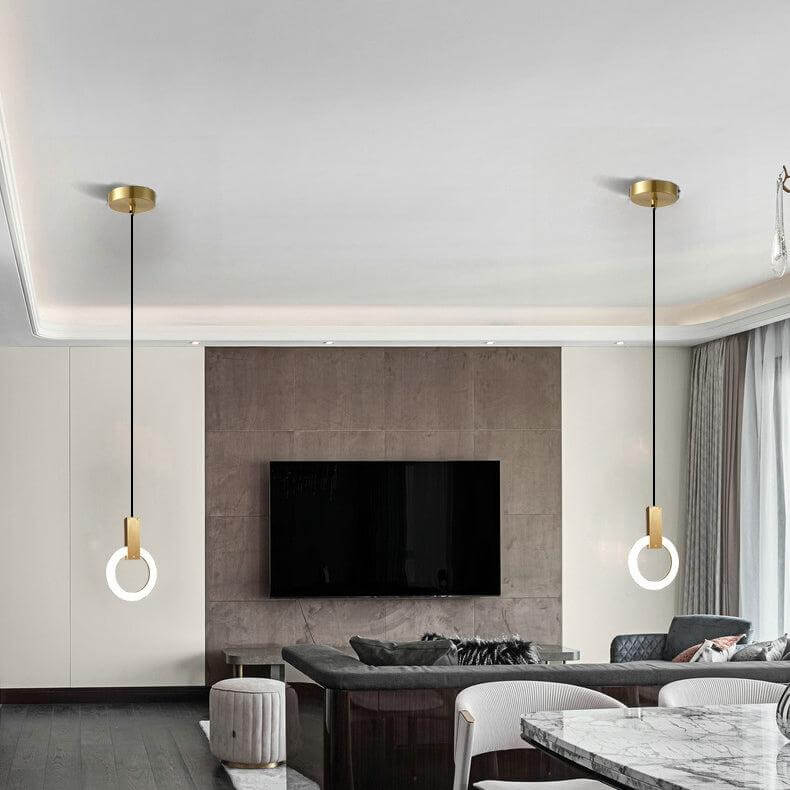 Modern Acrylic Ring LED Pendant Light