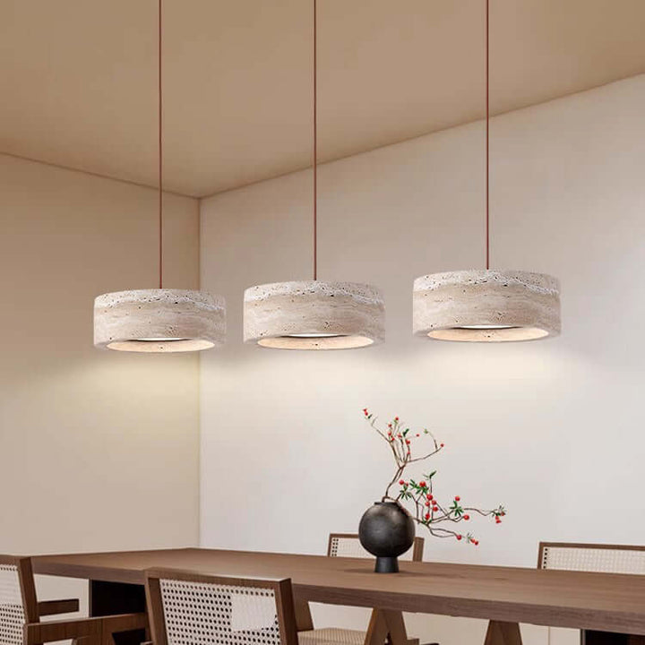 LED Stone Pendant Light - Rustic Modern Chandelier
