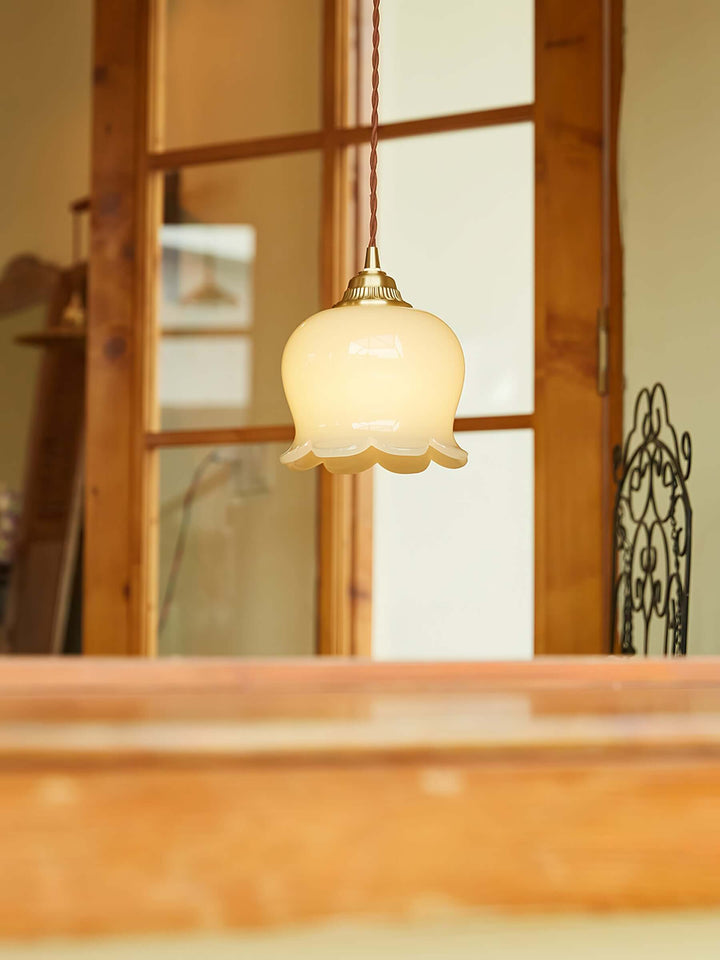 Floral Pendant Lamp, Elegant Hanging Ceiling Light Fixture