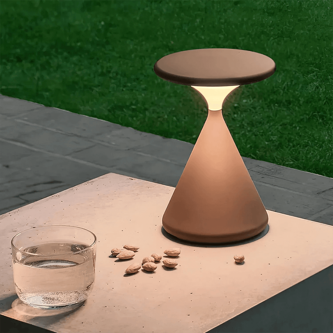 Cordless Hourglass Table Lamp
