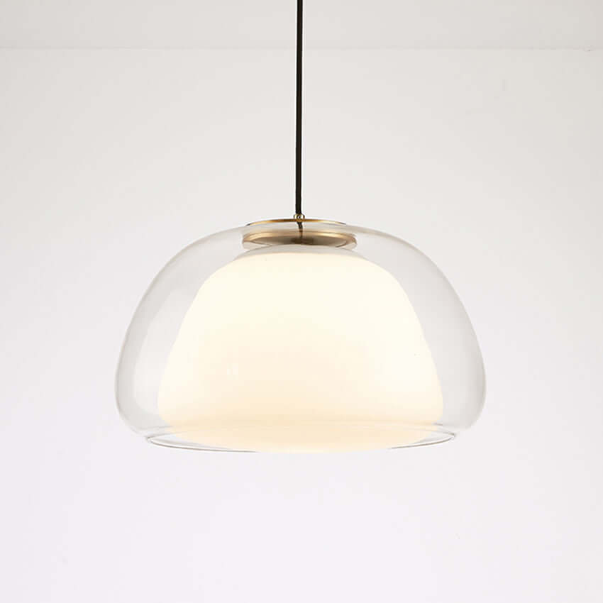 Modern White Glass Pendant Light