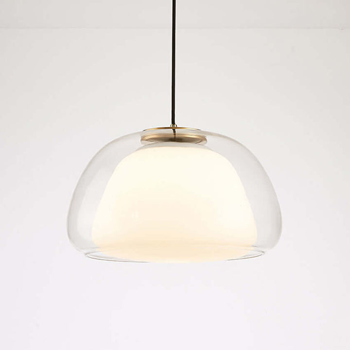 Modern White Glass Pendant Light
